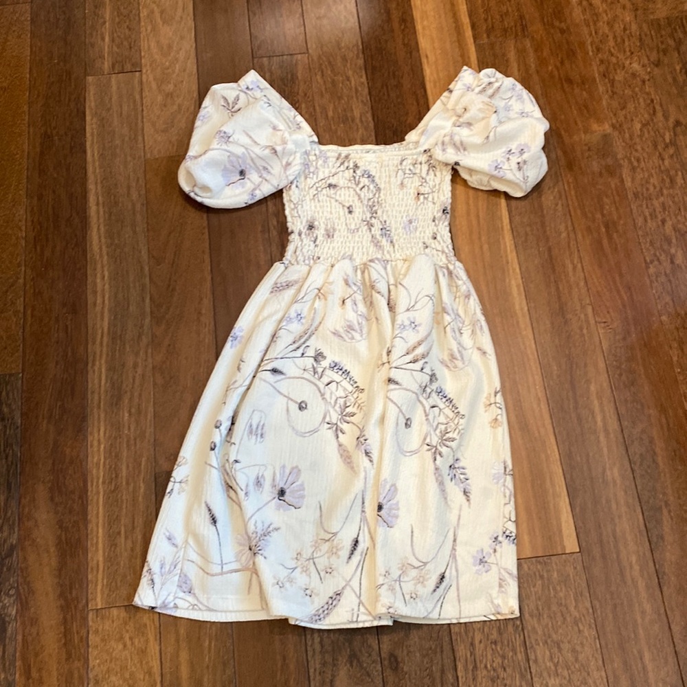 Babydoll dress white and lavender